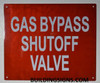 Gas Bypass SHUTOFF Valve  RED