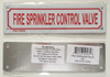 FIRE SPRINKLER VALVE Fire Sprinkler  Safety Sign