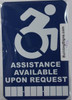 Assistance Available Upon Request Tactilewith Phone Number Building Sign