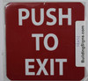 Push to EXIT  Safety Sign