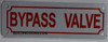 Bypass Valve  Safety Sign