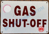 GAS SHUT-OFF  Safety Sign