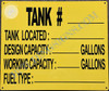 Tank #- Tank Capacity  Building Sign Tank #- Tank Capacity  Building Sign