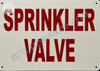 Sprinkler Valve  Safety Sign Sprinkler Valve  Safety Sign