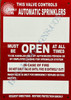 This Valve Controls Supply to Automatic Sprinkler  Sign This Valve Controls Supply to Automatic Sprinkler  Sign