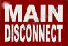Main Disconnect  Sign