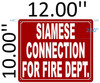 Siamese Connection for FIRE Department  Building Sign Siamese Connection for FIRE Department  Building Sign