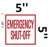 Emergency Shut-Off  Sign Emergency Shut-Off  Sign