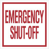 Emergency Shut-Off  Signage Emergency Shut-Off  Signage