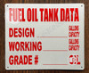 Fuel Oil Tank Data Hotel Sign Fuel Oil Tank Data Hotel Sign