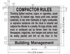 Compactor Rules Sign Compactor Rules Sign