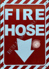 FIRE Hose Arrow Down Dob Sign FIRE Hose Arrow Down Dob Sign