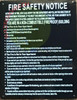 LOBBY Fire Safety Notice FIRE PROOF BUILDINGSignage