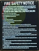 LOBBY Fire Safety Notice FIRE PROOF BUILDINGBuilding Sign