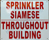 Sprinkler Siamese THROUGHT Building Safety Sign