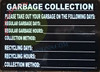 GARBAGE COLLECTION  Sign GARBAGE COLLECTION  Sign