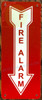 FIRE Alarm Arrow Down Sign FIRE Alarm Arrow Down Sign