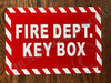 FIRE DEPT Key Box Safety Sign FIRE DEPT Key Box Safety Sign