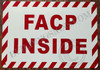 FACP Inside  FIRE Alarm Control Panel Inside Fire Deparment Sign