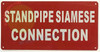 Standpipe Siamese Connection Sign Standpipe Siamese Connection Sign