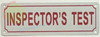 Inspector's Test - Inspectors Test Hotel Sign Inspector's Test - Inspectors Test Hotel Sign