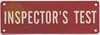 Inspector's Test Dob Sign Inspector's Test Dob Sign