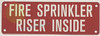 FIRE Sprinkler Riser Inside Dob Sign FIRE Sprinkler Riser Inside Dob Sign