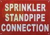 Sprinkler Standpipe Connection Sign Sprinkler Standpipe Connection Sign