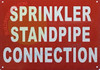 Sprinkler Standpipe Connection Buildign Sign Sprinkler Standpipe Connection Buildign Sign