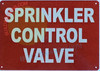 Sprinkler Control Valve Fire Deparment Sign Sprinkler Control Valve Fire Deparment Sign