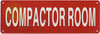 Compactor Room Sign Compactor Room Sign
