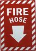 FIRE HOSE zebra line red Safety Sign FIRE HOSE zebra line red Safety Sign