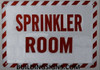 Sprinkler Room ZEBRA LINE Sign