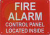 FIRE ALARM Control Panel Located Sign