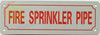 FIRE SPRINKLER PIPE, Sign