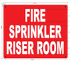 FIRE SPRINKLER RISER ROOM Sign FIRE SPRINKLER RISER ROOM Sign