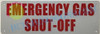 EMERGENCY GAS SHUT-OFF EMERGENCY GAS SHUT-OFF