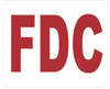 FDC WHITE Sign FDC WHITE Sign
