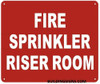 FIRE SPRINKLER RISER ROOM Sign FIRE SPRINKLER RISER ROOM Sign
