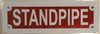 STAND PIPE Fire Deparment Sign