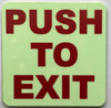 PUSH TO EXIT Sign