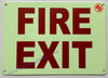 Photoluminescent FIRE EXIT/GLOW IN THE DARK FIRE EXIT Safety Sign Photoluminescent FIRE EXIT/GLOW IN THE DARK FIRE EXIT Safety Sign