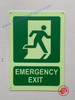 Photoluminescent EMERGENCY EXIT WITH SYMBOL/GLOW IN THE DARK EMERGENCY EXIT WITH SYMBOL Fire Deparment Sign