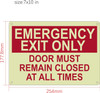 Photoluminescent EMERGENCY EXIT ONLY DOOR MUST REMAIN CLOSED AT ALL TIME / GLOW IN THE DARK FIRE EMERGENCY EXIT ONLY DOOR MUST REMAIN CLOSED AT ALL TIME Safety Sign