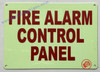 Photoluminescent FIRE ALARM CONTROL PANEL/GLOW IN THE DARK FIRE ALARM CONTROL PANEL Safety Sign