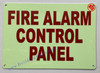 Photoluminescent FIRE ALARM CONTROL PANEL/GLOW IN THE DARK FIRE ALARM CONTROL PANEL Hotel Sign