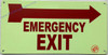 Photoluminescent EMERGENCY EXIT WITH ARROW Right/GLOW IN THE DARK EMERGENCY EXIT WITH ARROW Right Sign Photoluminescent EMERGENCY EXIT WITH ARROW Right/GLOW IN THE DARK EMERGENCY EXIT WITH ARROW Right Sign