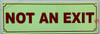 Photoluminescent NOT AN EXIT/GLOW IN THE DARK NOT AN EXIT Photoluminescent NOT AN EXIT/GLOW IN THE DARK NOT AN EXIT