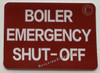 Boiler Emergency Shut-Off Sticker Boiler Emergency Shut-Off Sticker