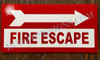 FIRE ESCAPE RIGHT Safety Sign